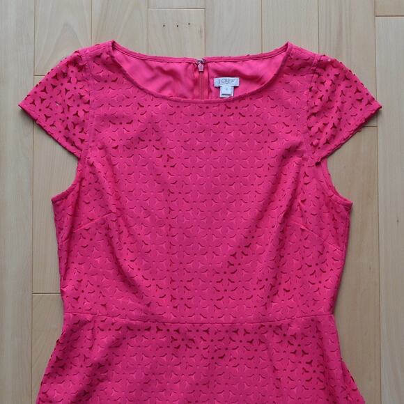 J Crew Pink Midi Dress Fit and Flare Size 10 - Picture 3 of 4